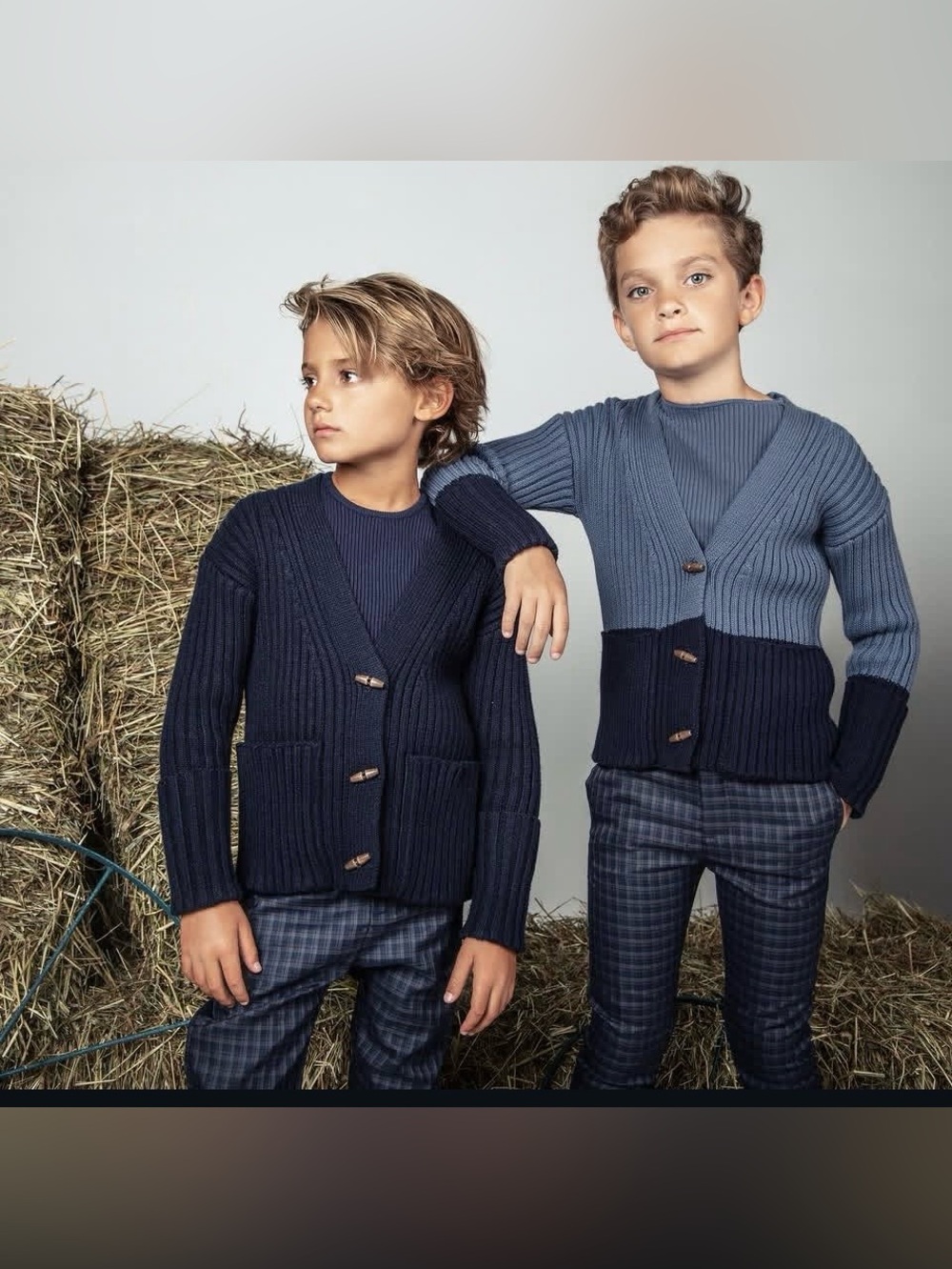 BELATI BOUTIQUE Boys Two-Tone Pants - Navy & Slate 7